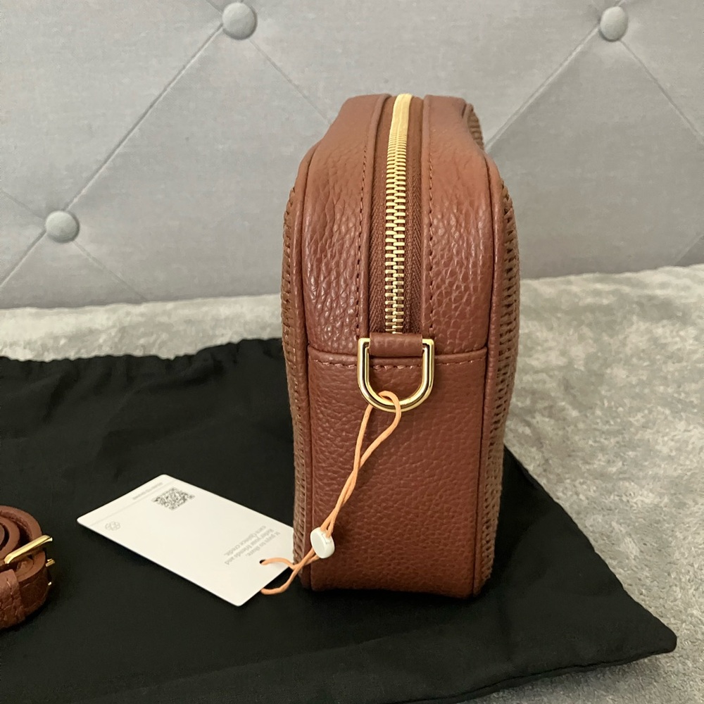 NWT Quince Italian Leather & Raffia Crossbody - Picture 4 of 9
